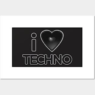 I Heart Techno Posters and Art